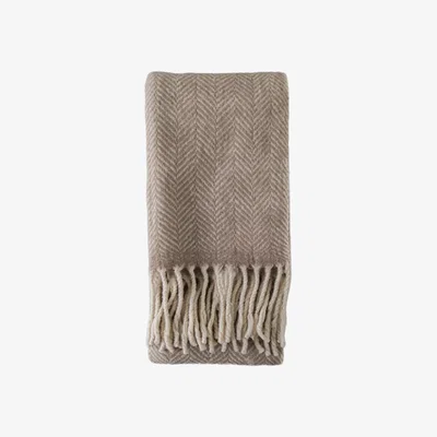 Olivia's Gallery Interiors Wool Throw in Taupe