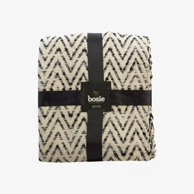 Olivia's Olivia's Nikita Woven Chevron Throw Grey