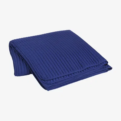 Olivia's Broste Copenhagen Sena Cotton Bedspread in Maritime Blue