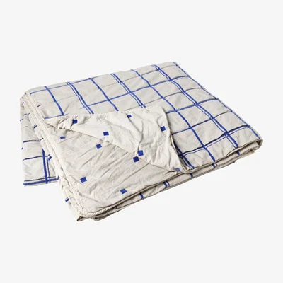 Olivia's Broste Copenhagen Tove Bedspread in Baja Blue