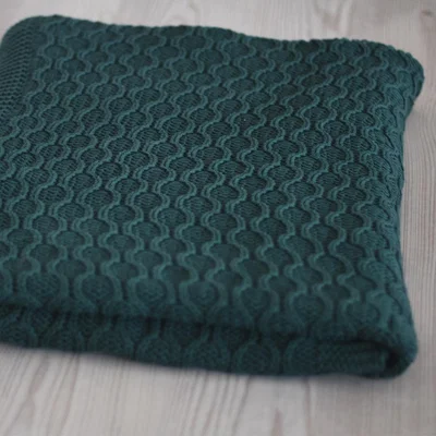 Olivia's Garden Trading Ballater Throw 130x170cm in Forest Green