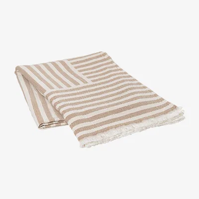 Olivia's Broste Copenhagen Frankie Blanket Golden Brown