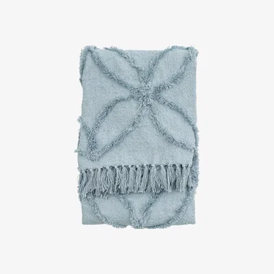 Olivia's Gallery Interiors Charna Tufted Throw Blue