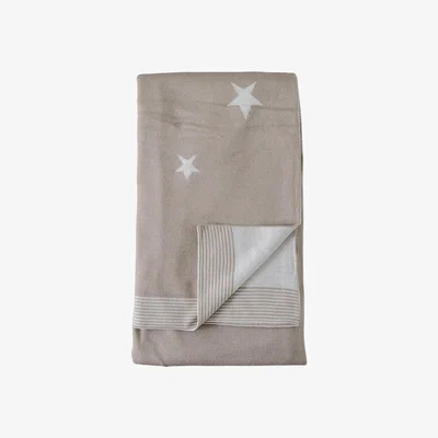 Olivia's Gallery Direct Star Knitted Throw Taupe