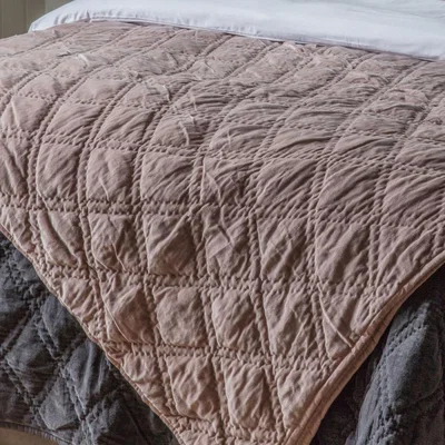 Olivia's Gallery Interiors Quilted Diamond Blanket Bedspread in Blush | Outlet