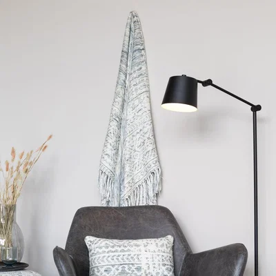 Olivia's Olivia's Nordic Living Collection - Linne Blanket in Sea Blue