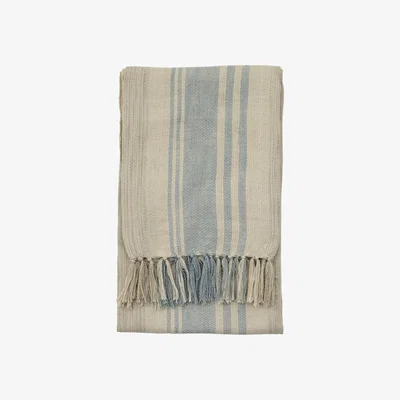 Olivia's Gallery Interiors Lalla Stripe Throw Light Blue