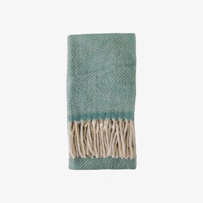 Olivia's Gallery Interiors Wool Throw in Duck Egg