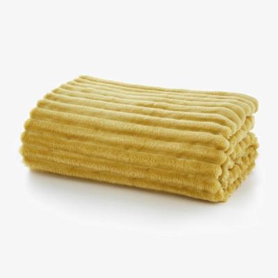 Downtown Deyongs Radley Ribbed Silky Soft Throw - Ochre