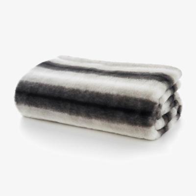 Downtown Deyongs Sherbrook Ultra Soft Striped Faux Fur Throw - Mink