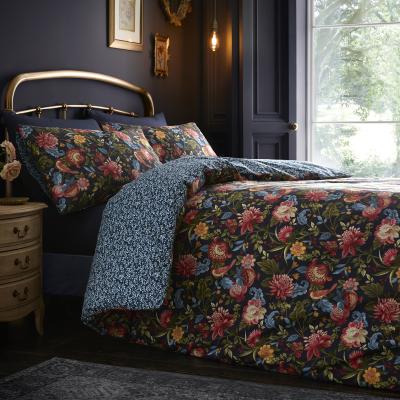 Downtown Dreams and Drapes Bejewelled Bedspread - Navy