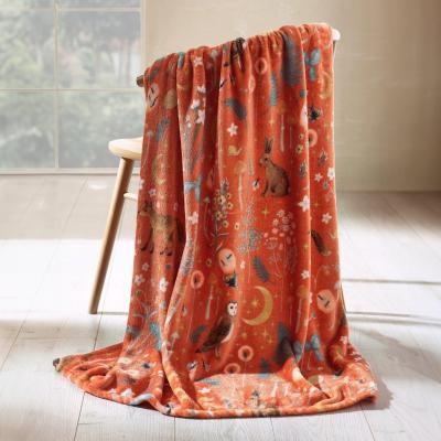 Downtown Catherine Lansfield Enchanted Twilight Fleece Throw 130x170cm - Burnt Orange In BurntOrange