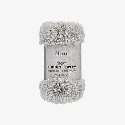Downtown Cuddly Throw Silver