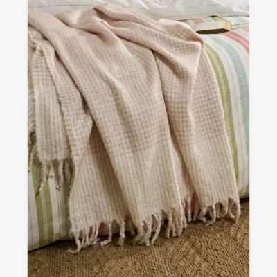 Downtown Laura Ashley Lyngate Throw - Plaster Pink