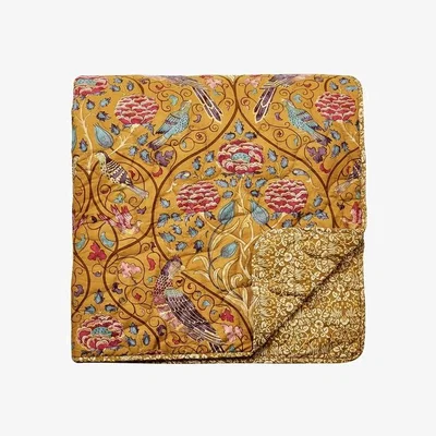 Downtown Morris & Co Seasons By May Quilted Throw - Saffron