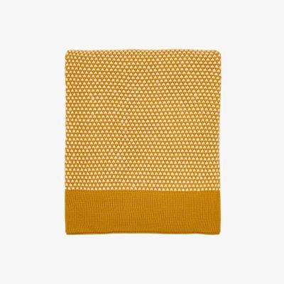Downtown Helena Springfield Cassia/Grove Knit Throw Ochre