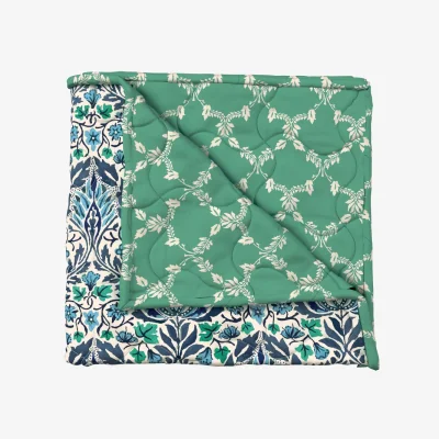 Downtown Morris and Co Little Chintz Bedspread - Blue