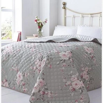 Downtown Catherine Lansfield Canterbury Bedspread - Grey
