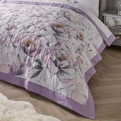 Downtown Dreams & Drapes Peony Amethyst Bedspread