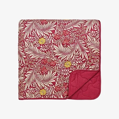 Downtown Morris & Co Morris and Co Larkspur Crimson Throw, Cotton