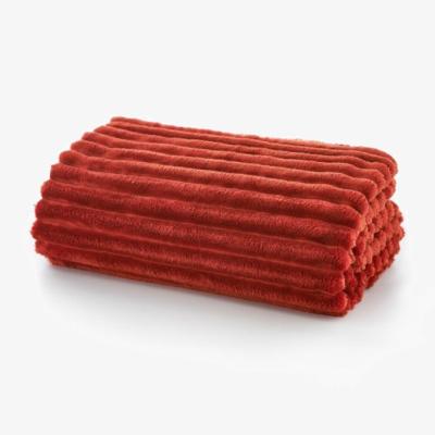 Downtown Deyongs Radley Ribbed Silky Soft Throw - Ruby