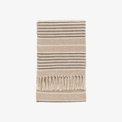Downtown Kalamon Striped Throw 130x180cm - Natural In Brown