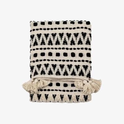 Downtown Tufted Throw 130x170cm - Black/Cream