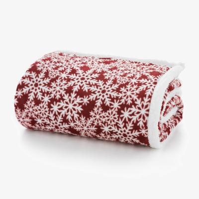 Downtown Deyongs Flakes Fleece Throw - Red