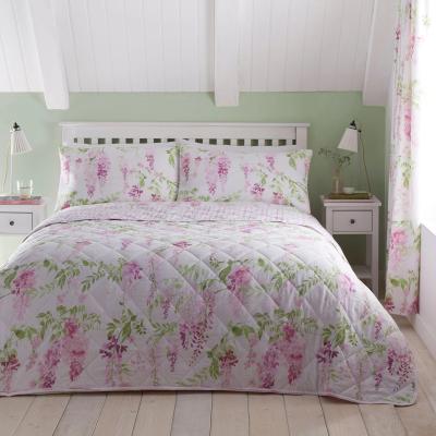 Downtown Dreams and Drapes Wisteria Bedspread 200x230cm In Pink