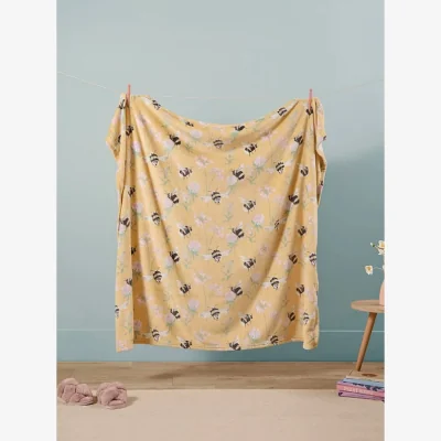 Downtown Furn Country Bee Fleece Throw 130x180cm - Honey