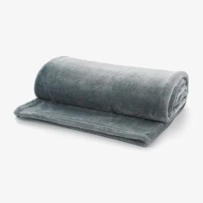 Downtown Deyongs Cosy Comforts Fleece Throw - Charcoal, 127x152cm