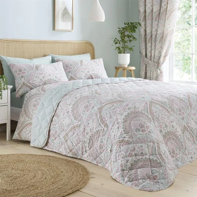 Downtown Dreams and Drapes Palais Bedspread - Green