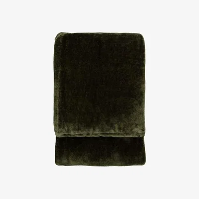 Downtown Maximus Cosy Throw 150x120cm - Olive In Green