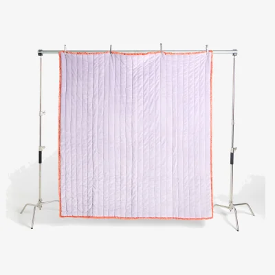 Oliver Bonas Issey Purple & Orange Velvet Quilted Bedspread