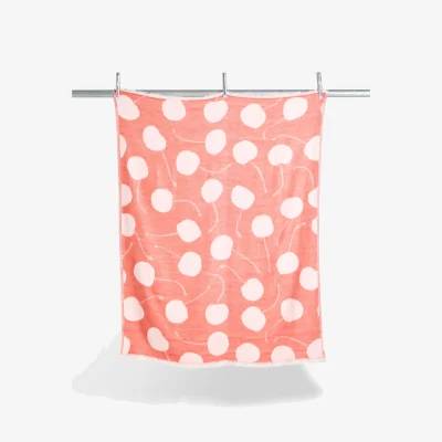 Oliver Bonas Red Cherries Jacquard Throw