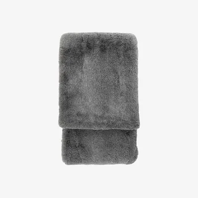 Perch and Parrow Snug Fur Throw in Grey, Large