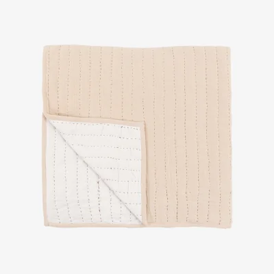 Perch and Parrow Vara Gauze Bedspread in Taupe