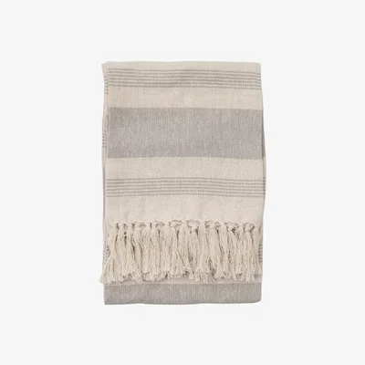 Perch and Parrow Bundle-Up Stripe Throw in Blush