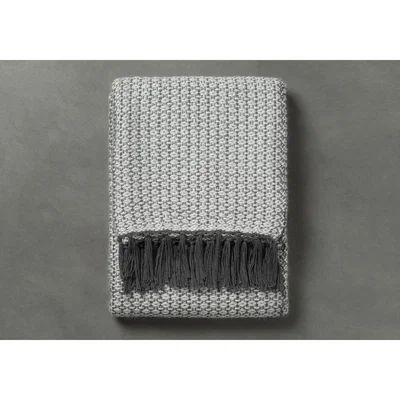 Perch and Parrow Romilly Metallic Throw in Grey