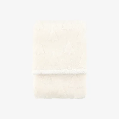 Perch and Parrow Winter Frost Christmas Tree Sherpa Throw
