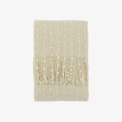 Perch and Parrow Pippa Mohair Throw in Sage Green