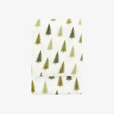 Perch and Parrow Nordic Woodland Tree Printed Fleece Throw