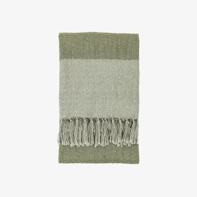 Perch and Parrow Reverie Stripe Throw in Olive