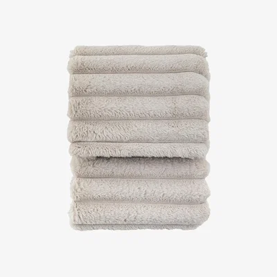 Perch and Parrow Wrap-up Fur Throw in Natural