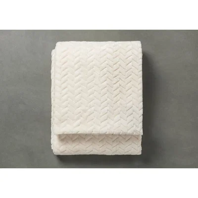 Perch and Parrow Eros Chevron Throw in Cream