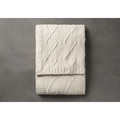 Perch and Parrow Sabino Cream Knit Throw