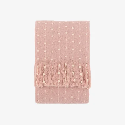 Perch and Parrow Pippa Mohair Throw in Rose Pink