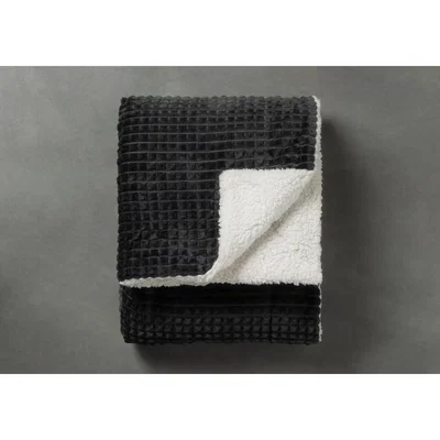 Perch and Parrow Kratos Embossed throw in Charcoal