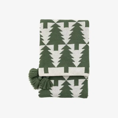 Perch and Parrow Nordic Woodland Knitted Tree Throw