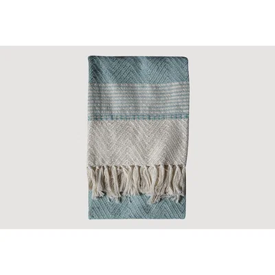 Perch and Parrow Josue Duck Egg Blue Throw